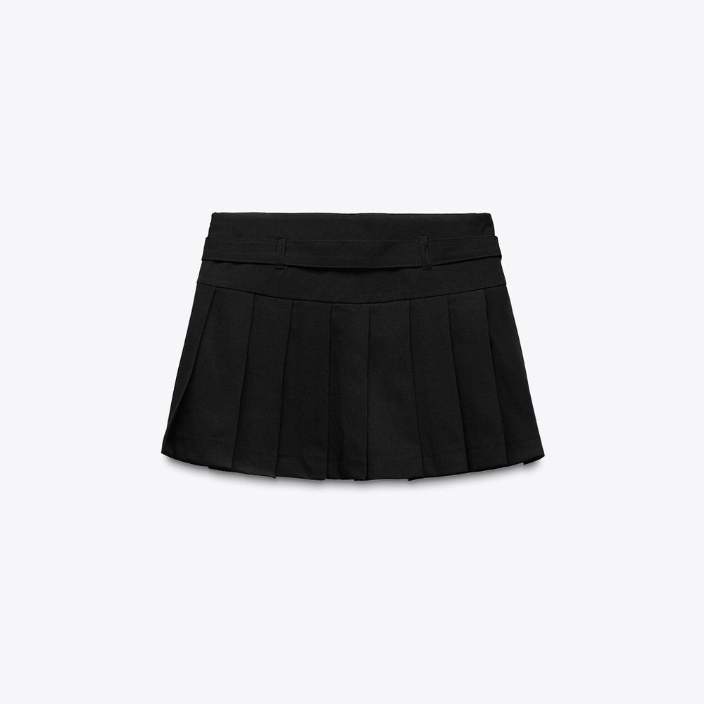 Zara Black Mini Pleated Skirt